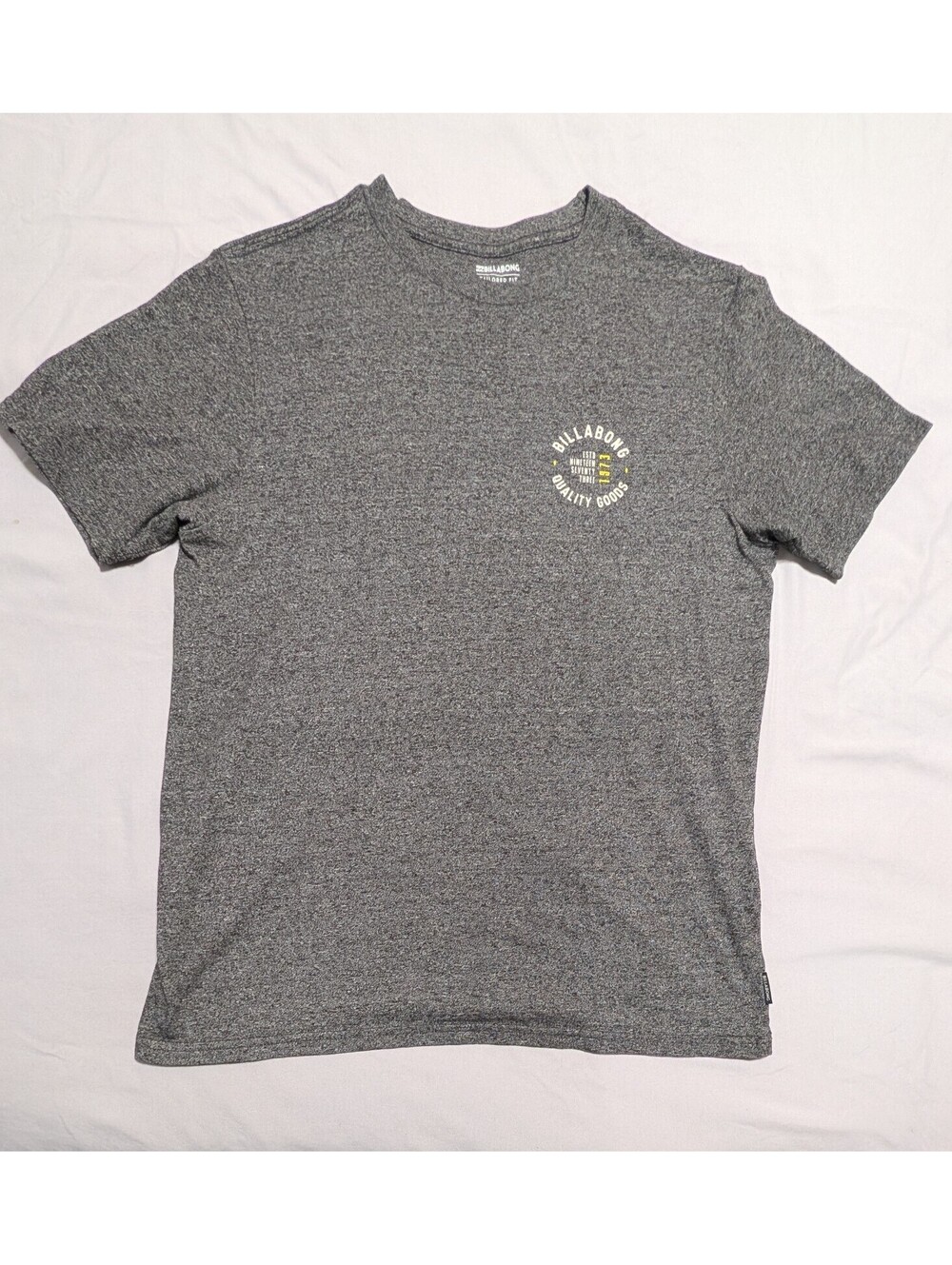 Billabong Men's Graphic Tee Shirt XL Tailored Fit Gray Quality Goods Surf